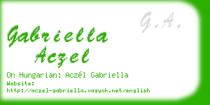 gabriella aczel business card